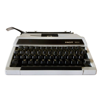 Machine à écrire blanche Facit 1600