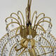 Chandeliers, brass crown ceiling lamp, 5 floors, 3 lights, glass tassels. Year 80 90
