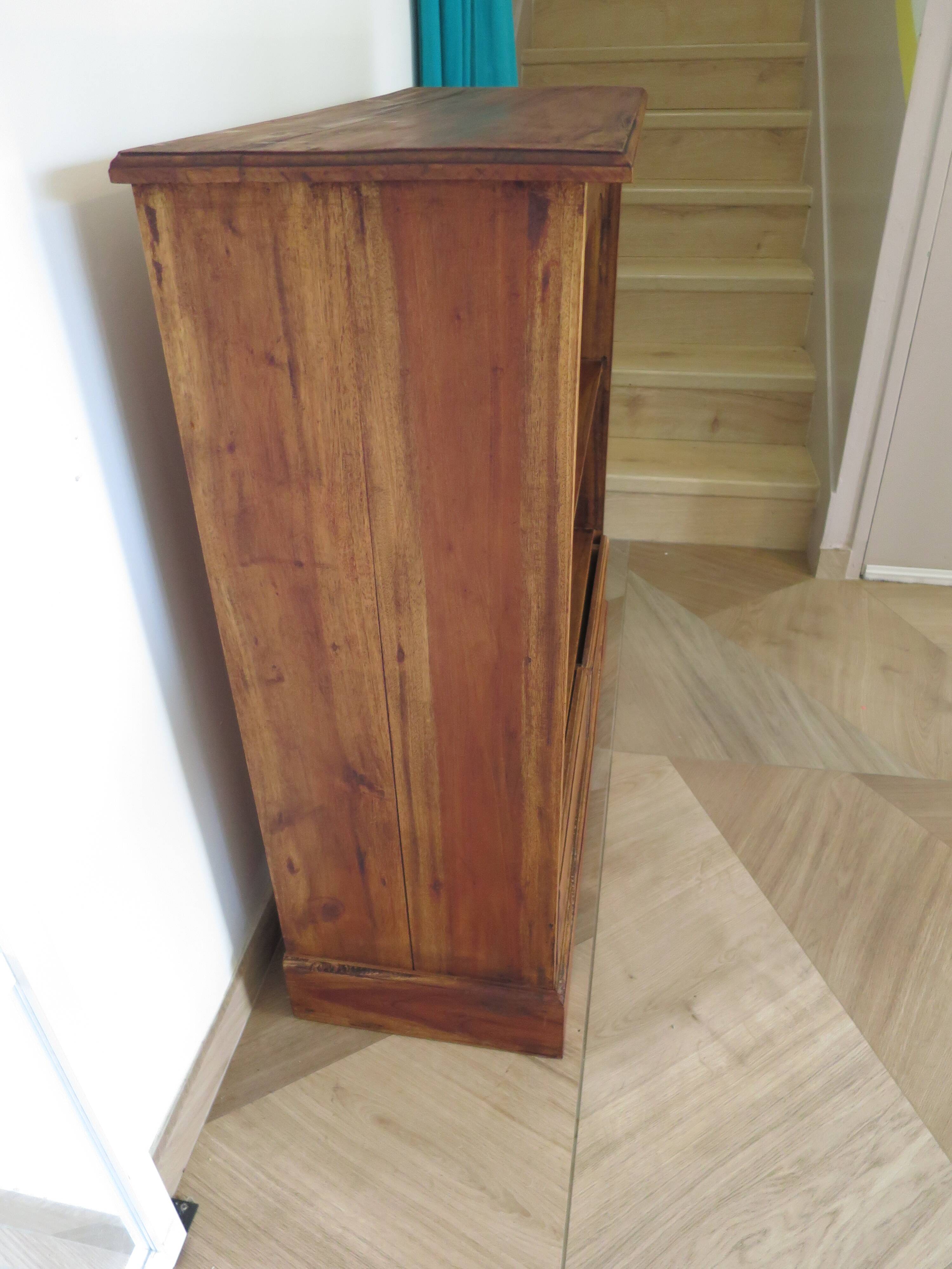 Shelf - bookcase - Bibus - exotic wood - solid wood - 3 levels - 2