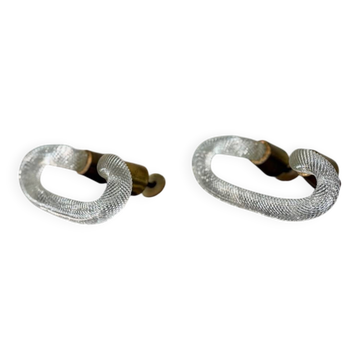 Pair of Murano glass and brass handles, Venice circa 1930