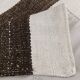 Short White Brown Turkish Kilim Runner Rug, 75x174Cm