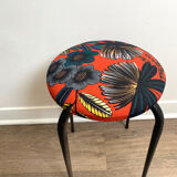 Vintage upcycle stool - orange orphee