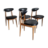 Ensemble de 4 chaises vintage Baumann Licorne