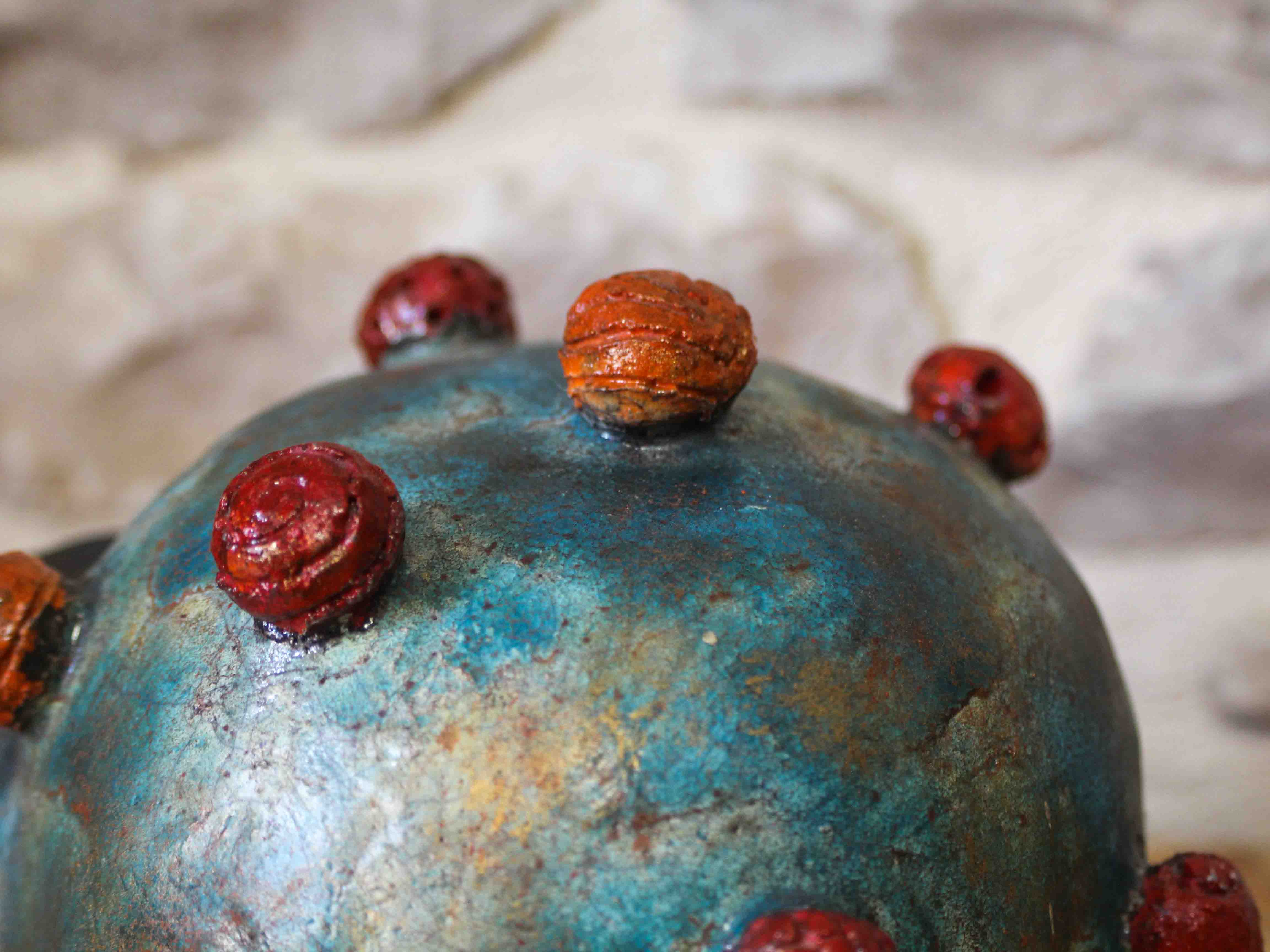 Glazed raku head