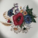 Series of 7 Sarreguemines earthenware dessert plates, Agreste model