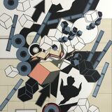 Original lithograph by Alain Le Yaouanc l'air 1978