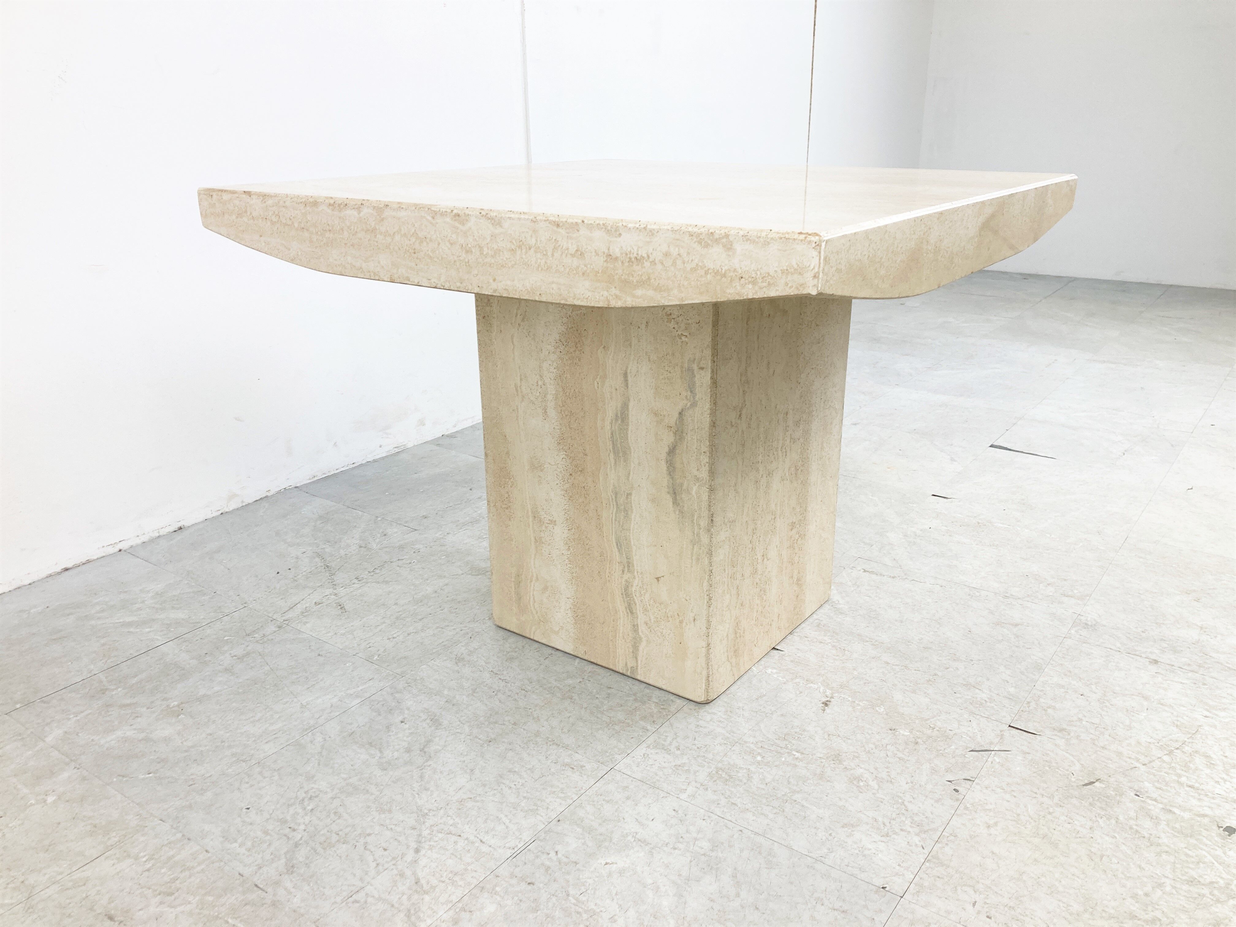Vintage travertine coffee table, 1970s