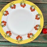 6 dessert plates vintage cherry Limoges porcelain
