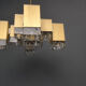 Vintage cubic chandelier by Gaetano Sciolari, 1970s