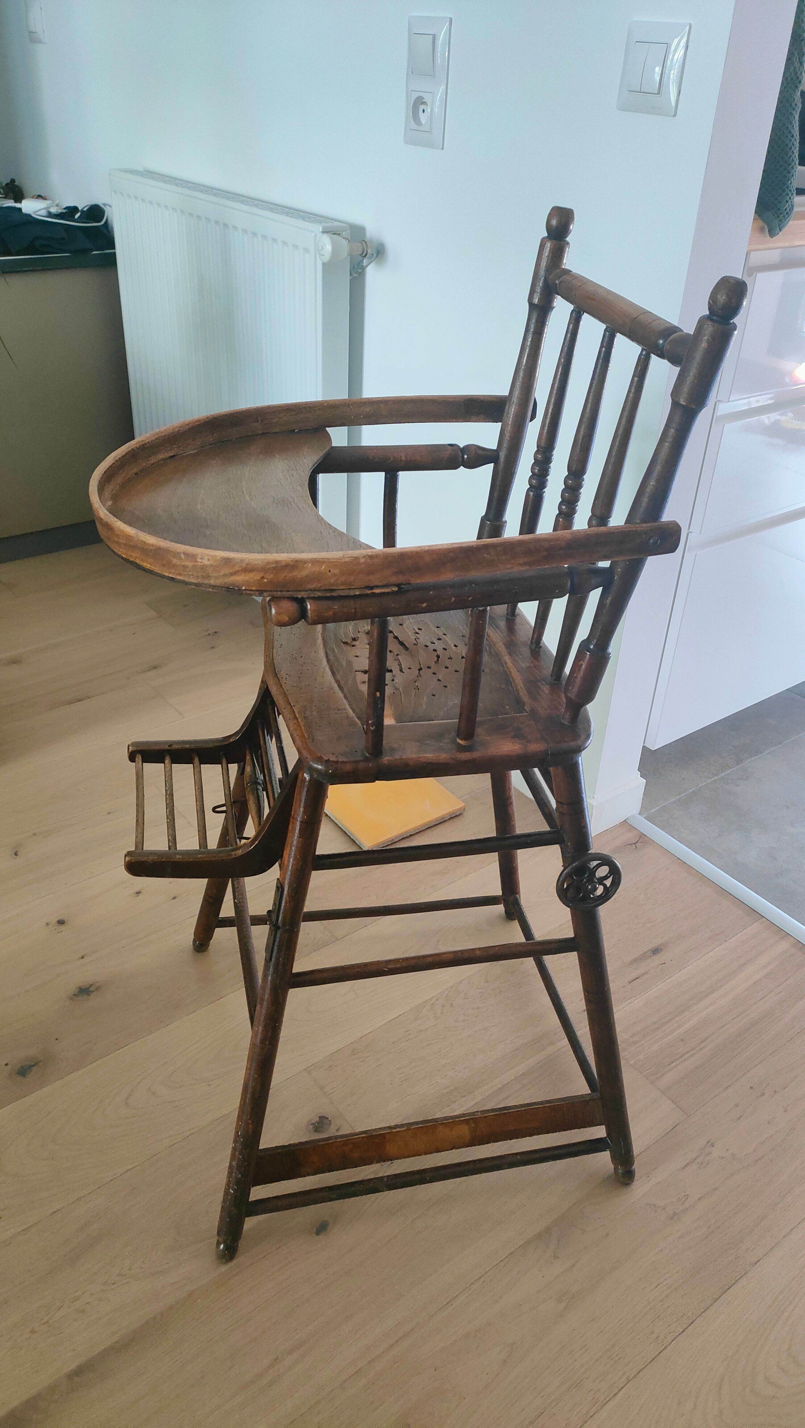 Antique baby high chair