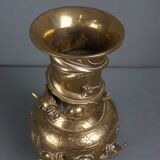 Chinese dragon brass vase, 1920