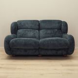 Canapé en velours bleu marine, design italien, années 1970, fabrication : Italie