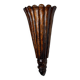 Art Deco wall light in carved wood, France, 1930