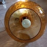 Vintage molded glass pendant light