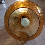 Vintage molded glass pendant light
