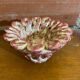 Antique White & Pink Openwork Braided Ceramic Barbotine Cup Vintage