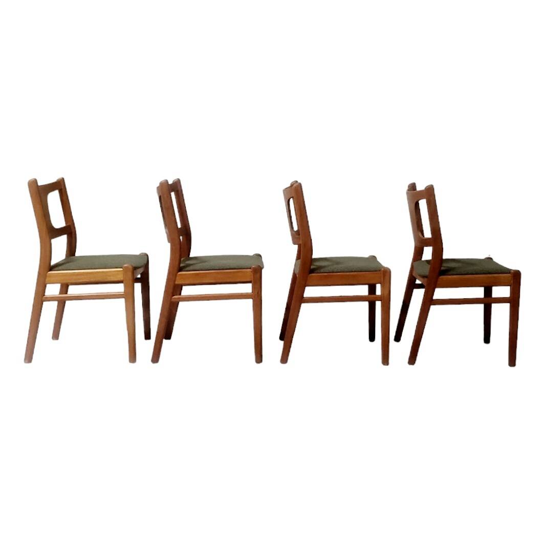 Four Danish teak chairs