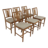 Set of 6 "Ulfåsa" chairs, Carl Malmsten., Sweden, 1970