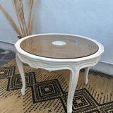 Table basse ronde avec cannage