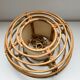 Suspension cage en rotin vintage