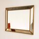 Vintage Wall Mirror in Gilded Brass with Leaf Details, 1980s