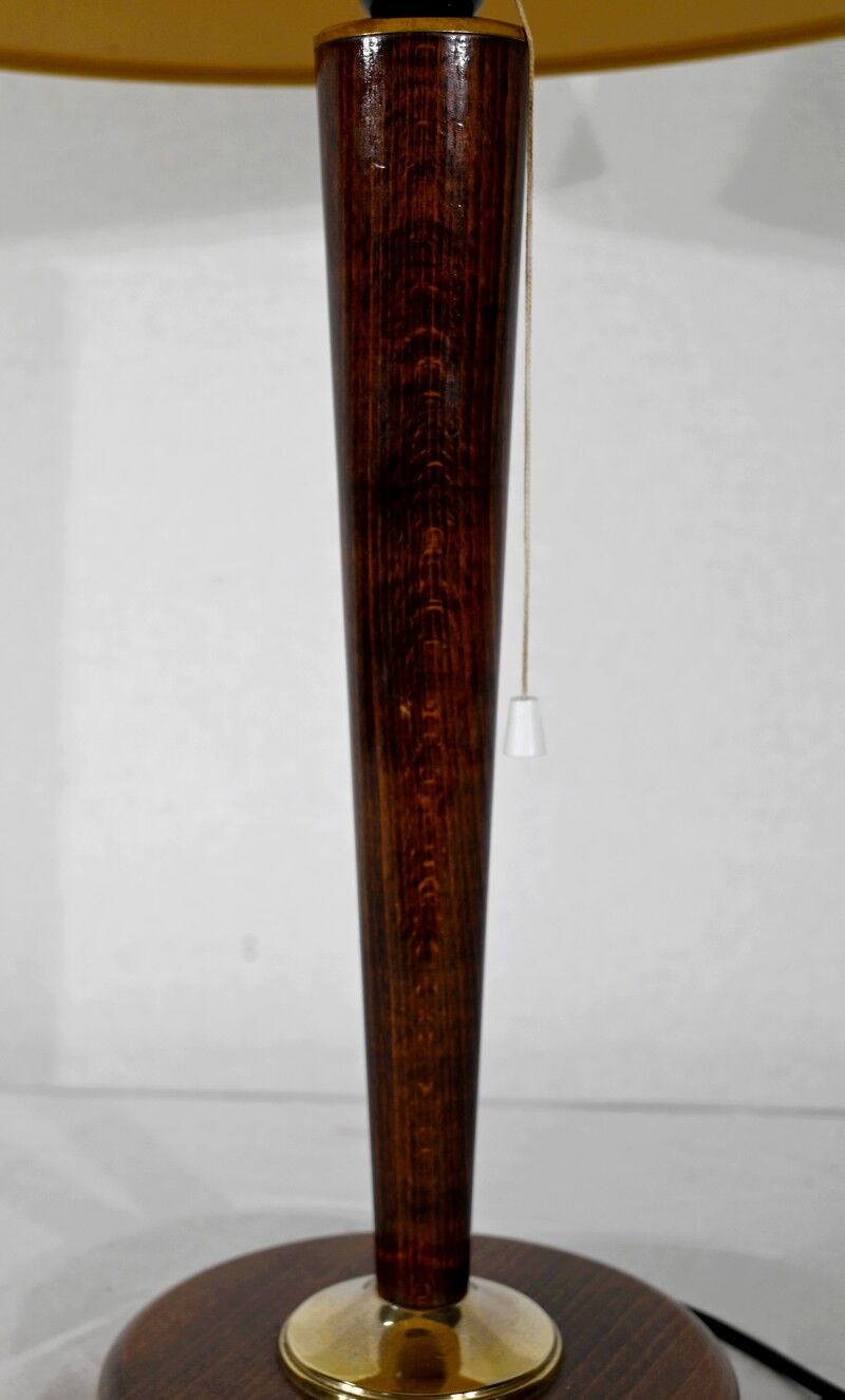 Mahogany and Brass lamp,1950