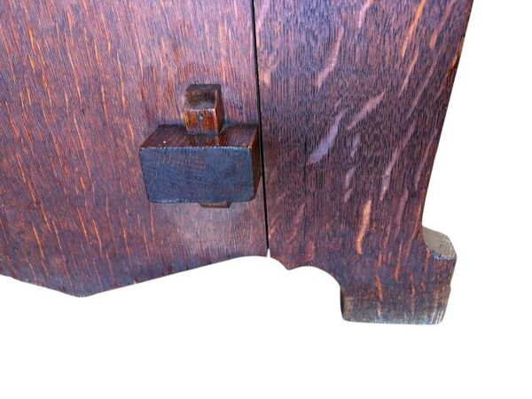 Banc vert en bois antique / banc