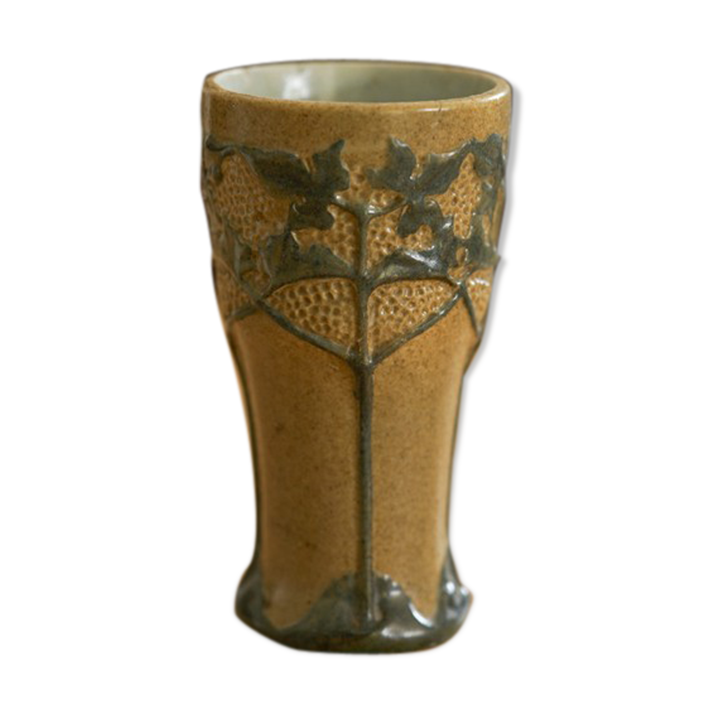 Vase Art nouveau en grès de Nancy