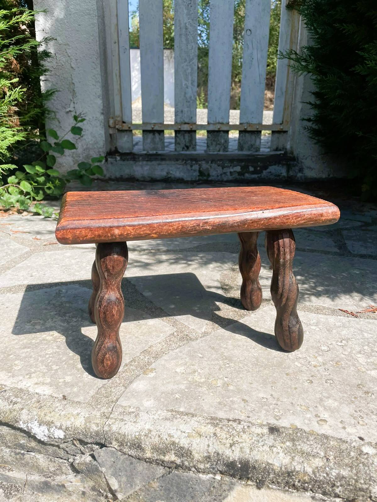Tabouret bois vintage