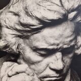 Old photograph by Eugène Fiorillo after Fix Masseau, bust of Beethoven, silver print