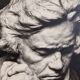 Old photograph by Eugène Fiorillo after Fix Masseau, bust of Beethoven, silver print