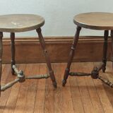 Pair of tripod stools
