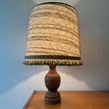 Turned wood lamp from the 60s