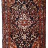Tapis vintage fait main Tabriz du Moyen-Orient 135cm x 220cm (1950s)