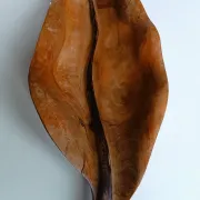 Falcon olive wood fruit bowl spain 1960