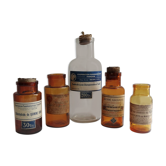 Flacons de pharmacie anciens