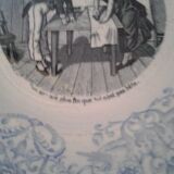 Set of four talking plates from Gien