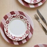 Hand painted ceramic dinner plate