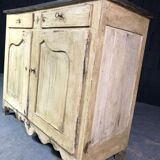 Old patinated painted wooden sideboard