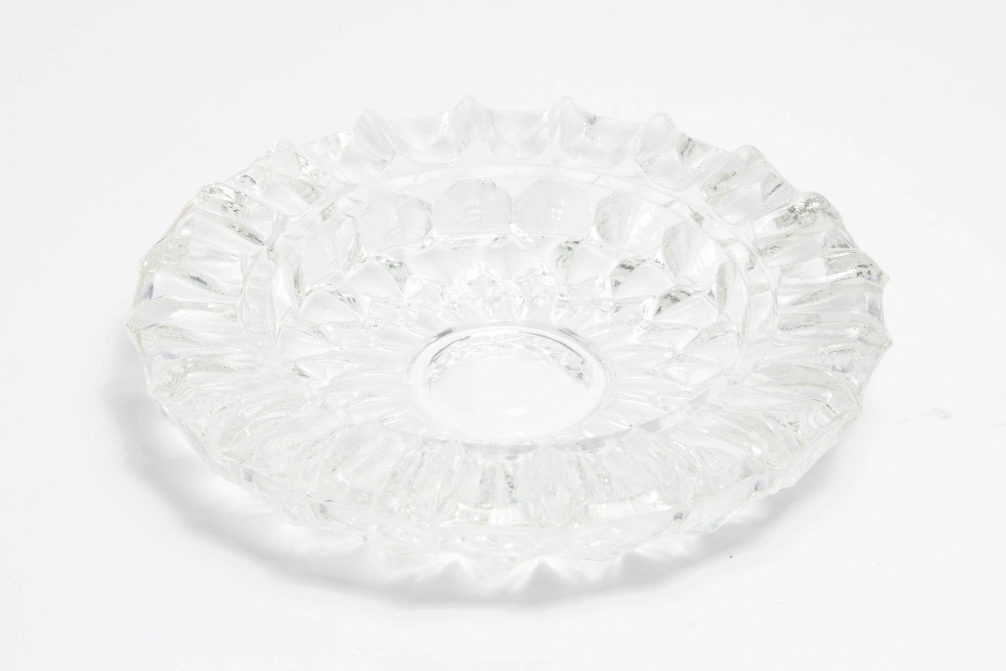 Vintage Mid-Century Crystal Ashtray Bowl, Italy, 1970s