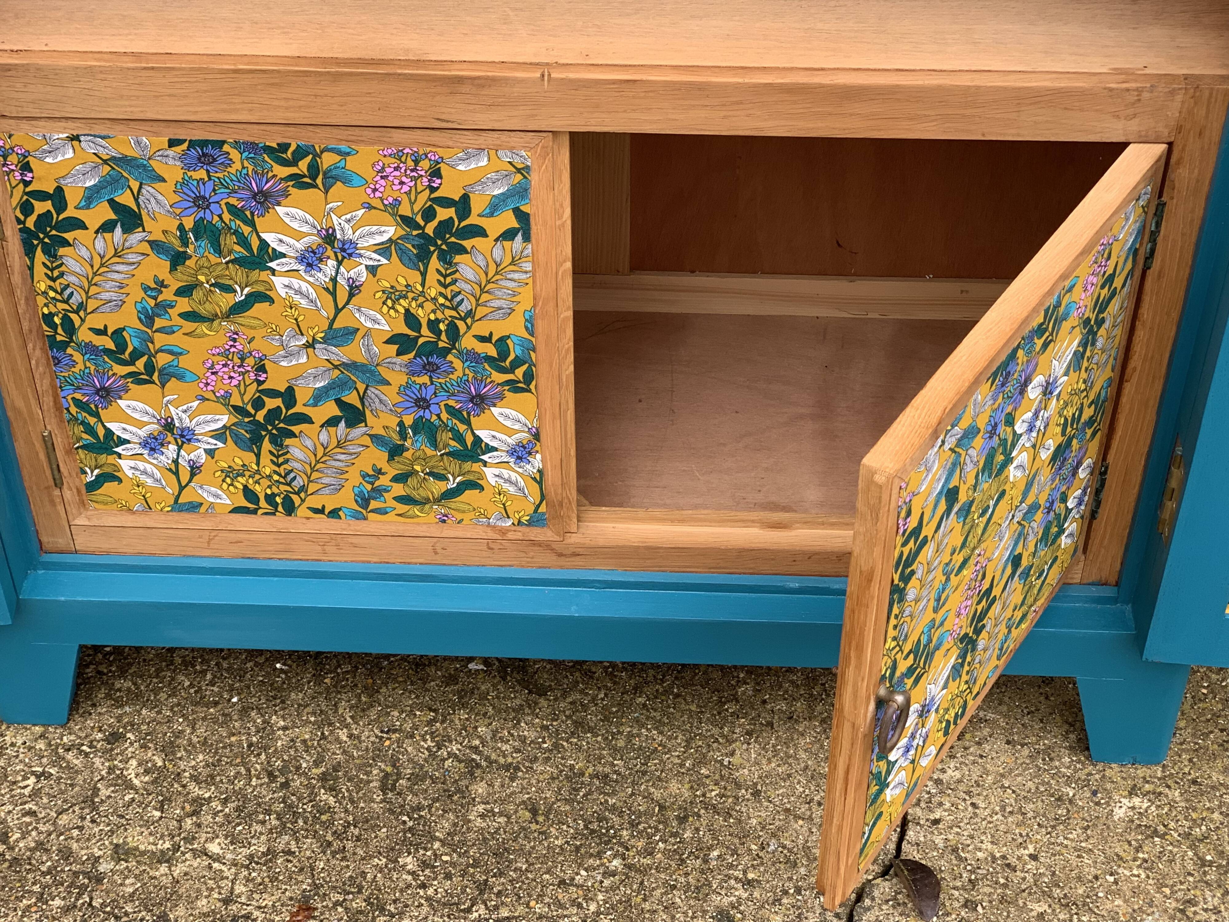 Parisian wardrobe glazed blue Peacock 1940