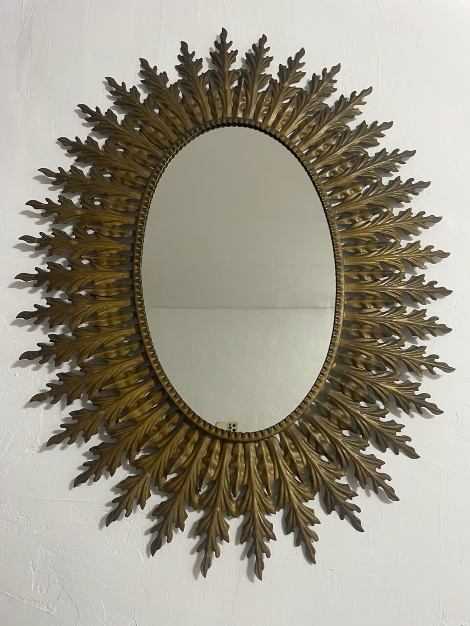 Huge Wrought Iron Sun Mirror 50s