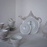 Porcelain coffee set "Rose Triton" by Arje Griegst for Royal Copenhagen | 1970s