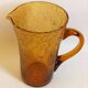 Biot carafe, amber glass, 1970s, height 21 cm