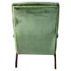Midcentury modern Green Velvet Armchair, Guglielmo Ulrich, Italy 1950 's