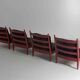 Ensemble XL de 8 chaises longues vintage, Belgique 1960