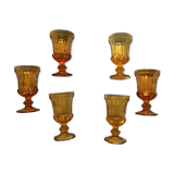 Set of 6 wine glasses Ambers