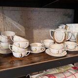Service à thé ancien en porcelaine – estampillé jmporte de tchecoslovaquie