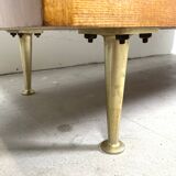 Vintage counter with drawers and glass top