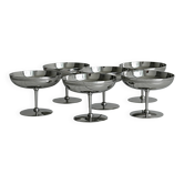 6 silver-plated metal footed bowls